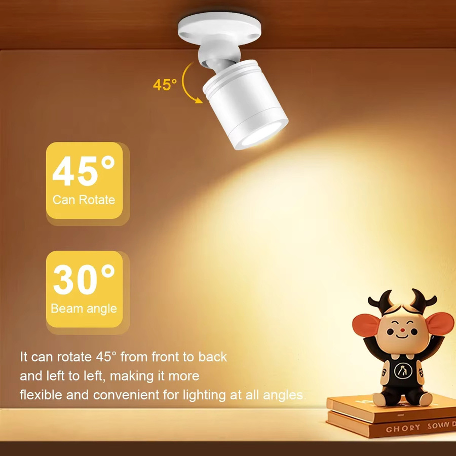 AIMENGTE LED Strahler Set mit Motion Sensor und Touch Dimmer, Warmweiß, Einbau-LED für Schrank, Küche und Möbel, Durchmesser: 20 mm - Bild 3