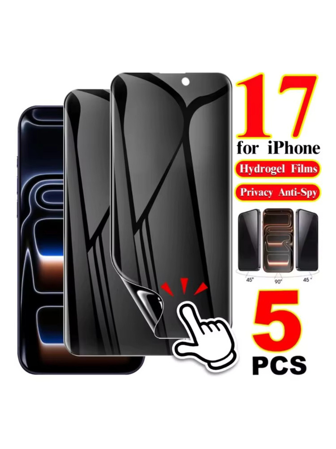 5er Pack Anti Spy Hydrogel Displayschutz für iPhone 17 Pro Max, 16 Plus, 15, 14, 13, 12, 11 Pro Max, X, XR, XS Max mit voller Abdeckung - Bild 6
