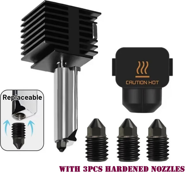 Bambu Lab Hotend-Kit für A1 und A1 Mini mit gehärteter Stahldüse in 0,2/0,4/0,6/0,8 mm für FDM 3D-Drucker - Bild 1