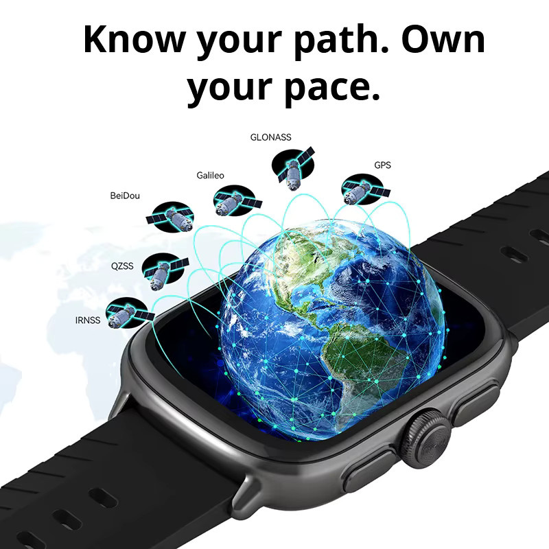 IMIKI Frame 2 Pro Sport-Smartwatch in Schwarz mit 2,01-Zoll-AMOLED-Display, integriertem GPS und Gesundheitsüberwachung, wasserdicht bis 5 ATM - Bild 2