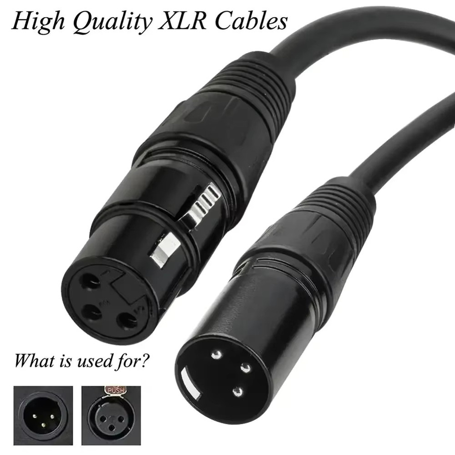 MACDOT XLR-Audiokabel Schwarz, abgeschirmtes OFC-Kabel für Mikrofone und Mischpulte - Bild 4