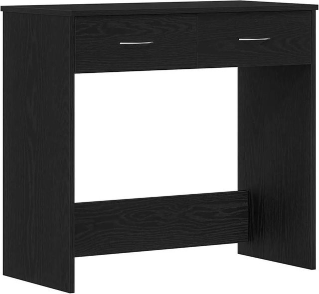 vidaXL Schreibtisch in Schwarz und Eichen-Optik aus Holzwerkstoff, B/T/H: 80 x 40 x 75 cm - Bild 1