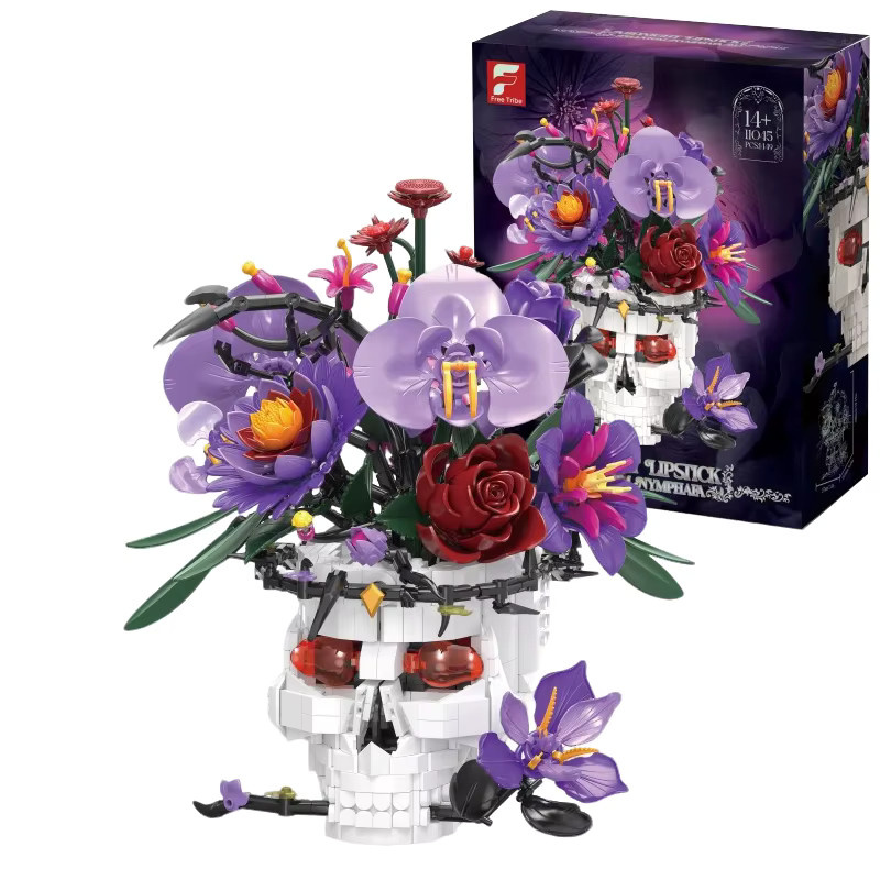 AMAZINGBLOKS Totenkopf-Blumentopf, Baukasten, 1449 Teile, ab 14 Jahren - Bild 3