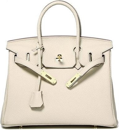 Handtasche Rindsleder, Weiß, Damen, 20x10x15cm - Bild 1