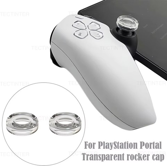 TECTINTER Transparente Flüssigsilikon-Rocker-Kappen für PlayStation Portal und Nintendo Switch Controller Zubehör - Bild 1