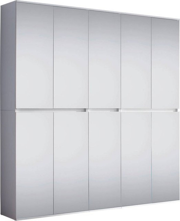 Trendteam Garderobenschrank Mirror in Weiß mit Spiegeltür, B/H/T: 185 x 191 x 34 cm