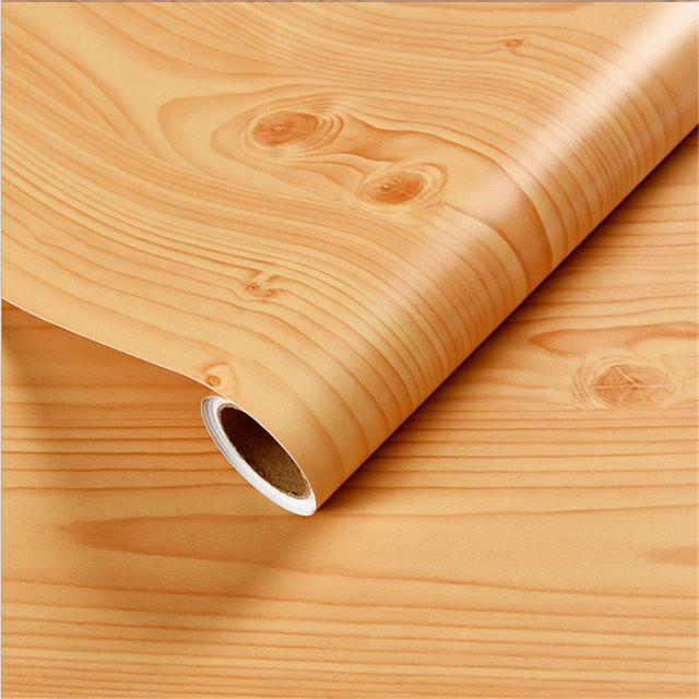 Selbstklebende Vinyl-Tapete mit Holzmaserung von Luck Amy in Braun, wasserdicht, Breite: 40 cm oder 55 cm - Bild 1