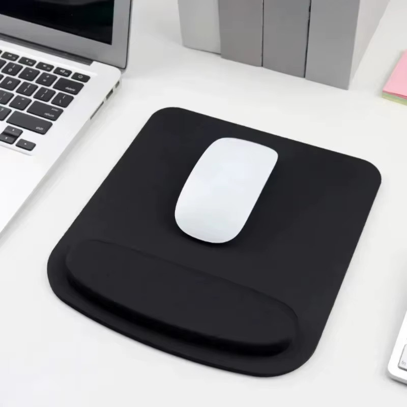 Ergonomisches Mauspad mit Handgelenkpolster für Gaming und Büro in Schwarz und Grau - Bild 2