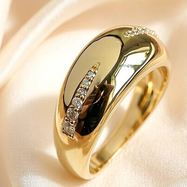 Huitan Ring, Gold, Zirkonia, Damen - Bild 1
