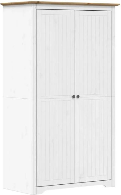 vidaXL Kleiderschrank BODO in Weiß und Braun aus Kiefernholz mit französischem Design, B/T/H: 101 x 52 x 176,5 cm - Bild 1