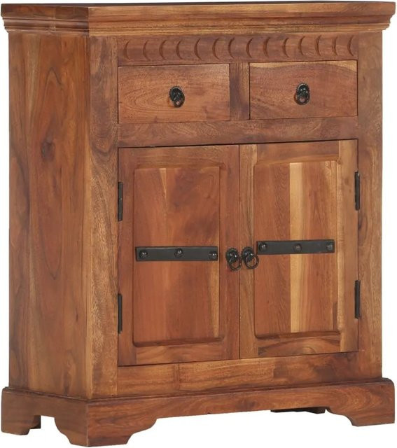 vidaXL Sideboard aus Akazienholz in Braun, rustikal und lackiert, B/T/H: 63 x 30 x 75 cm - Bild 1