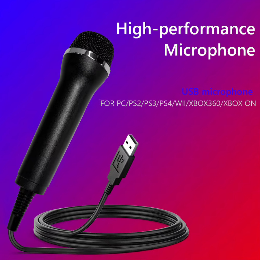 ALLOET Karaoke-Mikrofon mit USB-A Anschluss in Schwarz für PlayStation 4, Nintendo Switch, Xbox, Wii und PC - Bild 5