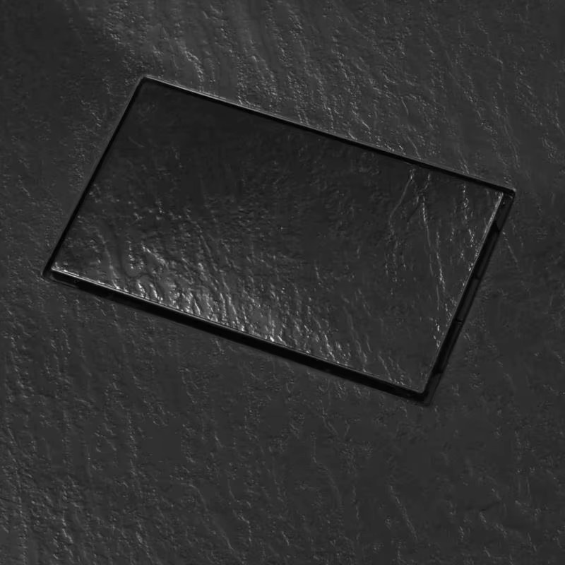 SMC Duschwanne aus Mineralguss in Schwarz, rechteckig, B/T: 100 x 70 cm - Bild 2