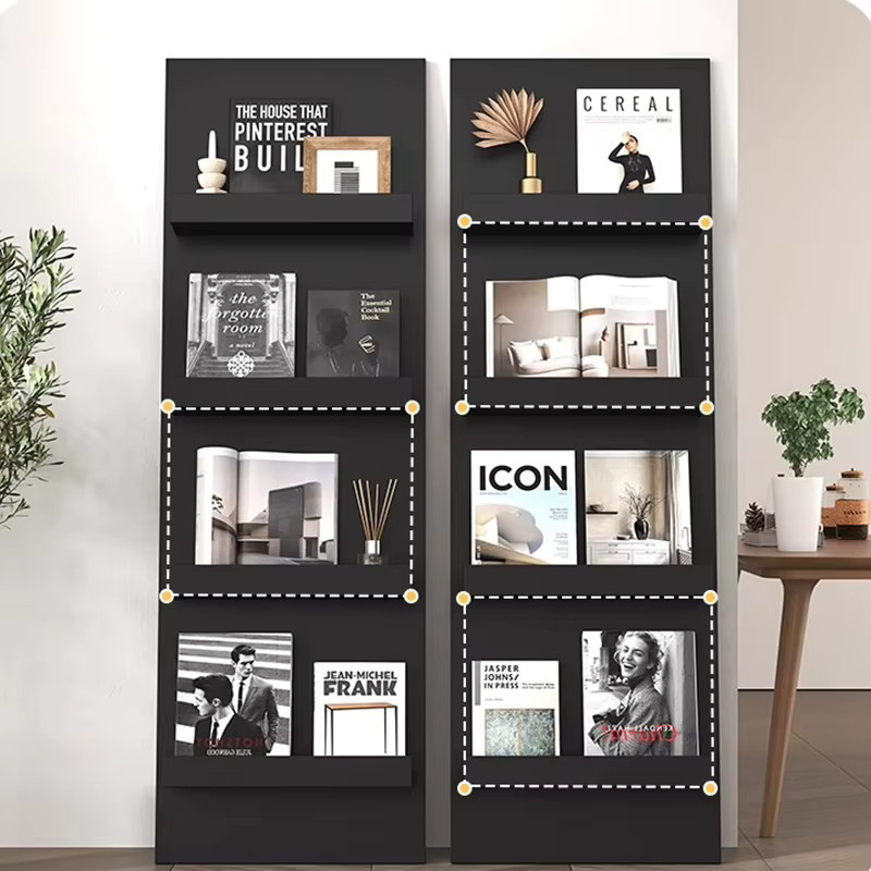 DUTRIEUX Eckregal in Schwarz, minimalistisches Wandregal im Nordic-Design aus MDF mit Rückwand und mattem Finish - Bild 2
