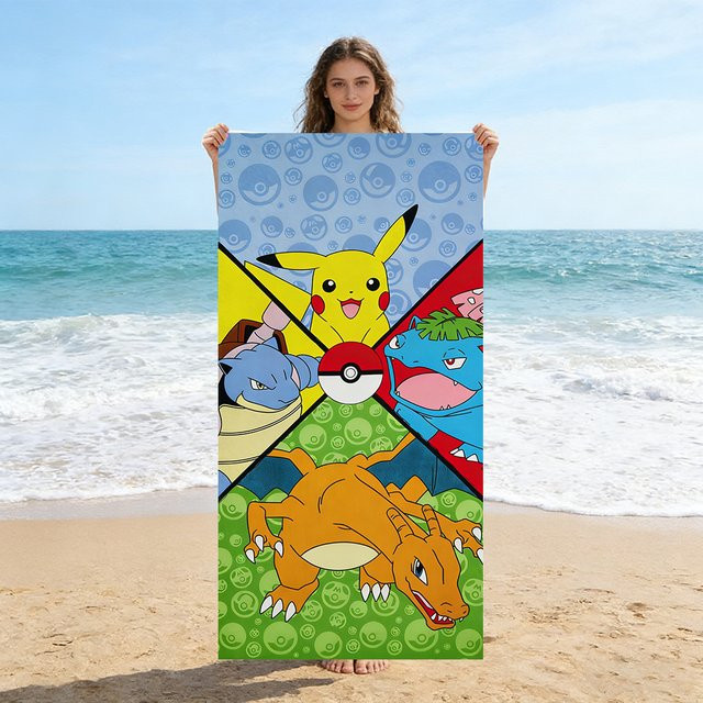 Potdemiel Pokémon Spirit Elements Strandtuch, schnell trocknend, Multicolour - Bild 1