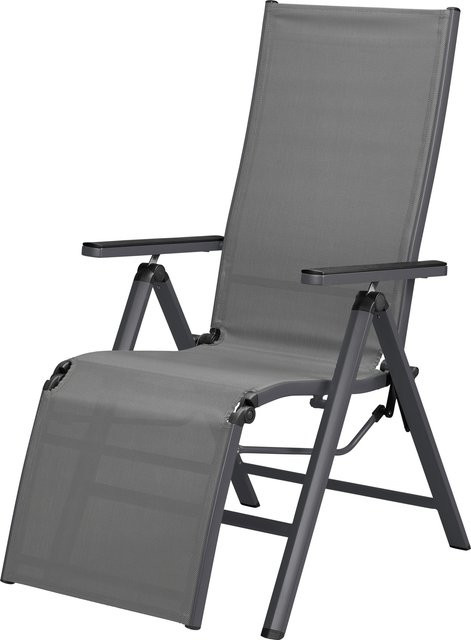 LIVARNO Alu-Relaxsessel Houston mit Textilene-Bezug in Anthrazit - Bild 1