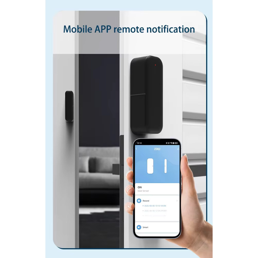 Tuya Zigbee 3.0 Tür- und Fenstersensor als Kontakt Sensor für dein Smart Home in Schwarz, kompatibel mit Alexa und der Smart Life App - Bild 3