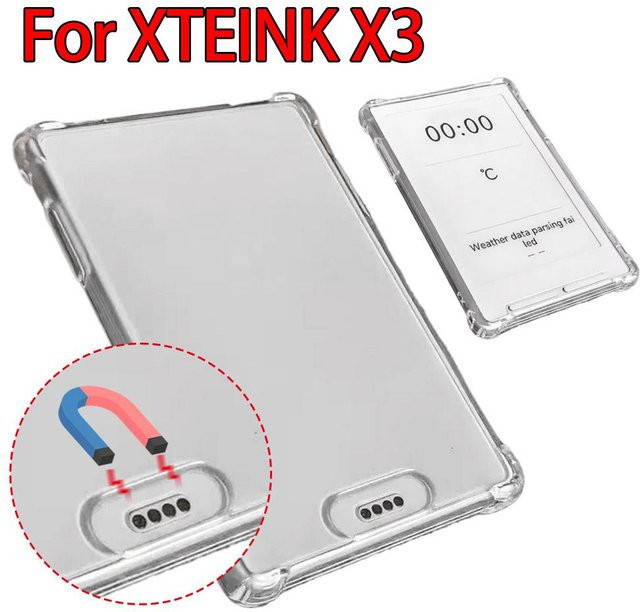 XTEINK X3 E-Book transparente TPU-Schutzhülle mit Airbag-Funktion und stoßfestem Schutz - Bild 1