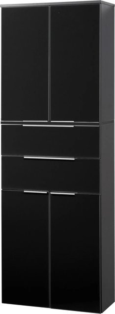 Fackelmann Bad-Hochschrank Kara in Anthrazit mit 4 Türen und 2 Schubladen, B/T/H: 60,4 x 32 x 176,1 cm - Bild 1