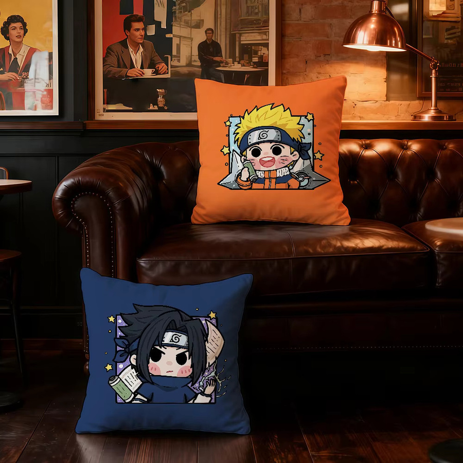 Weicher Naruto Anime Kissenbezug mit Cartoon-Design für Sofa und Bettwäsche - Bild 3