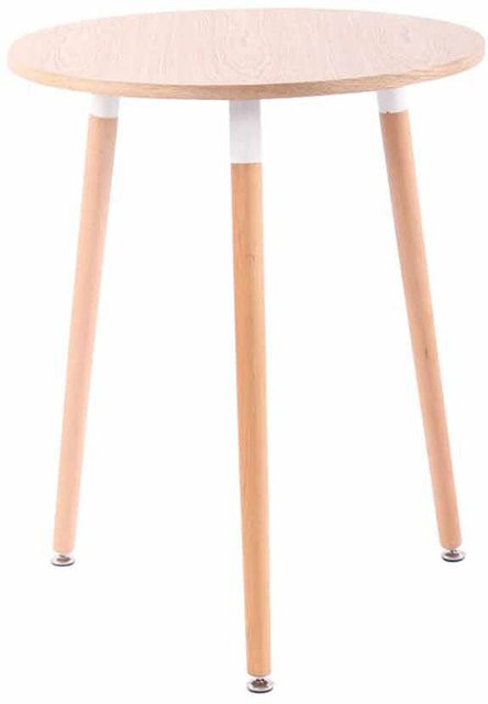 TPFLiving Tisch Amily Cappuccino rund in Beige mit Buchenoptik, Durchmesser: 60 cm, Höhe: 75 cm - Bild 1