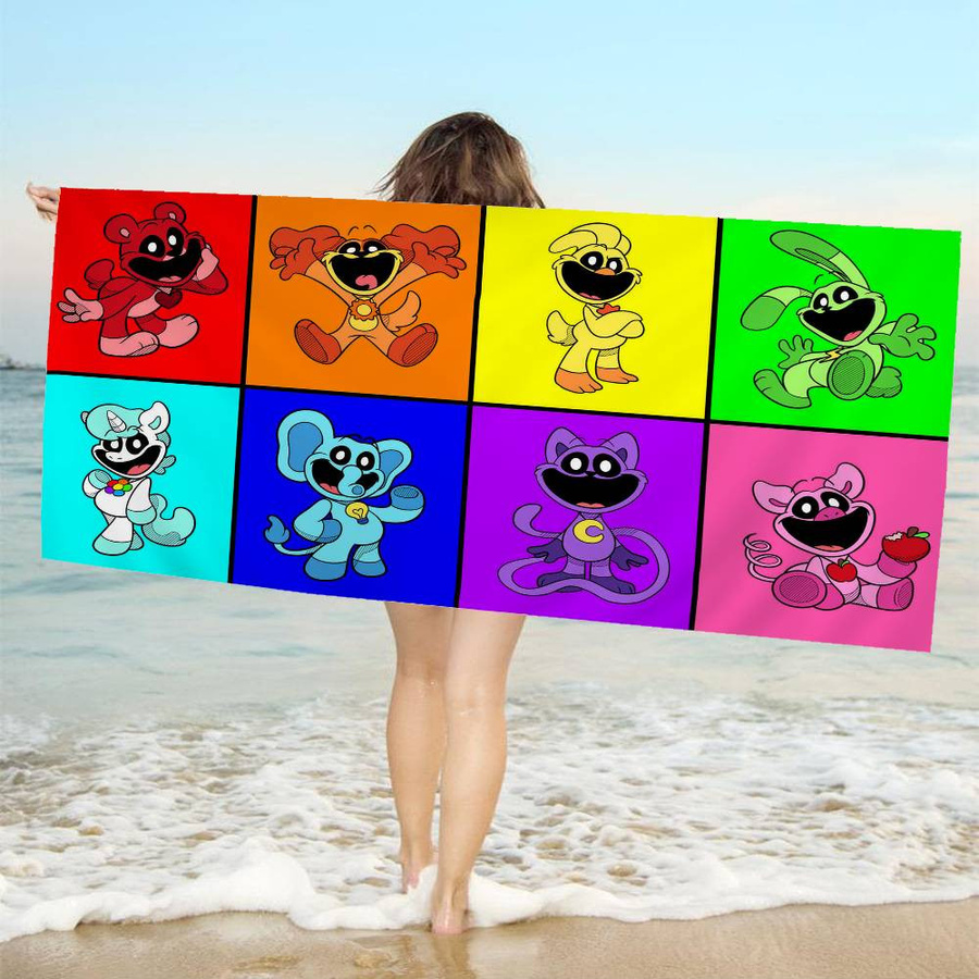 Dalangpa Strandtuch Smiling Critters aus Mikrofaser in Multicolor, B: 30 cm, H: 60 cm - Bild 3