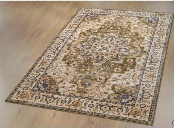 Peyer Syntex 1 Teppich Vanessa modern in Elfenbein-Grün B: 200 cm, T: 290 cm - Bild 1