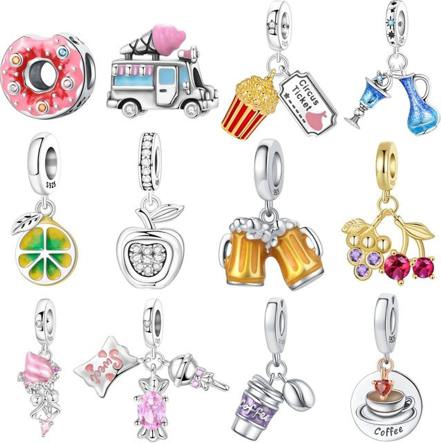 MISEFF Anhänger 925 Sterling Silber, Perlen-Charm, Damen - Bild 1