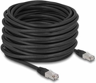 Delock RJ45 Patchkabel CAT 6a S/FTP Ethernet LAN Schwarz 20 m - Bild 1