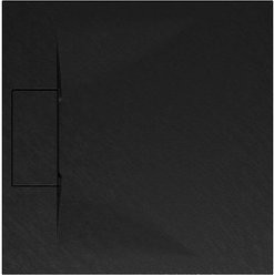 Schulte Duschwanne ExpressPlus quadratisch aus Mineralguss in Anthrazit B/T: 80 x 80 cm - Bild 2