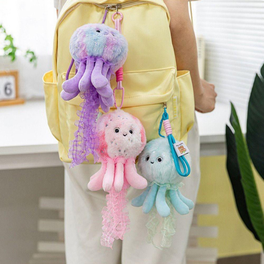 Yiran bag Quallen Schlüsselanhänger Plüsch Oktopus Anhänger - Bild 3