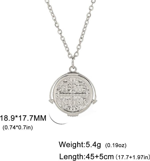 Halskette IC XC NIKA Jesus Christus Medaillon, Edelstahl, 45-50cm, Unisex - Bild 1