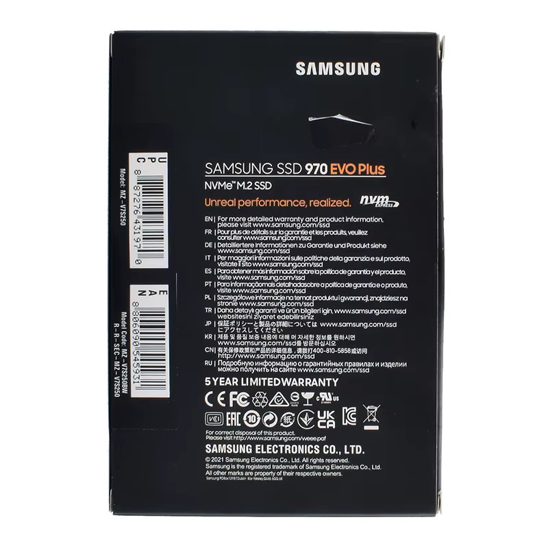 Samsung SSD 970 EVO Plus NVMe M.2 2280 Interne Solid-State-Drive PCIe 3.0x4 für Laptop und Desktop in Schwarz - Bild 3