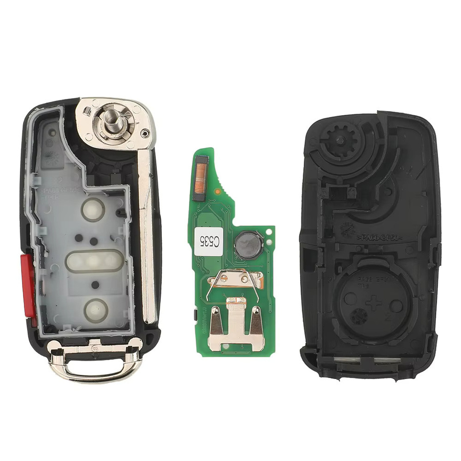 jingyuqin Keyless Go Autoschlüssel 315 MHz MQB48 für VW Jetta Passat Beetle Caddy Multivan Transporter Tiguan 2016–2019 Schwarz 5K0837202BP - Bild 4