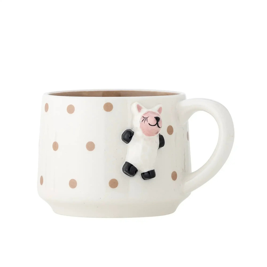 Bloomingville Mini Dolly Becher aus Steingut in Braun, 350 ml - Bild 1