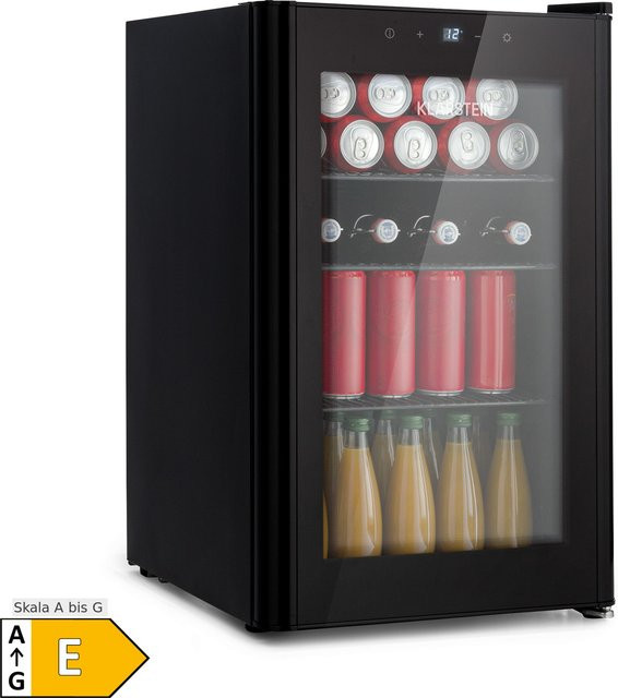 Klarstein Beercave 70 Kühlschrank mit 70 l Volumen, 3 Böden, 3-fach isolierter Glastür und Touch-Bedienung, Schwarz - Bild 1