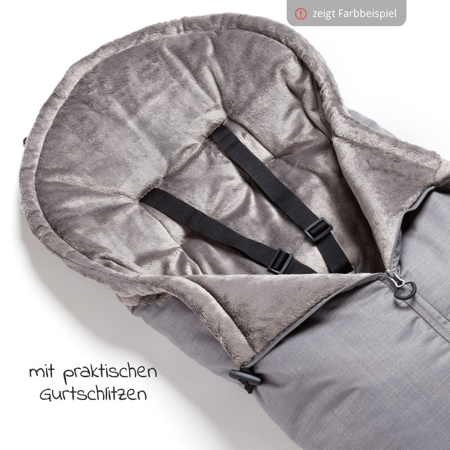 TFK Thermo-Fleece Fußsack mit verlängerbarem Fußteil in Anthrazit - Bild 3