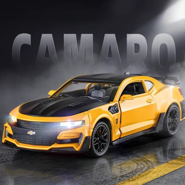 RMZ city Camaro Sportwagen, Modell, Maßstab 1:32, mit Licht und Sound, Metall - Bild 1