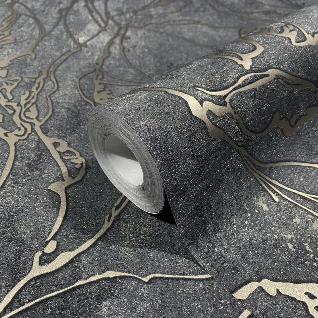 Marburg Vliestapete Linien Grafik in Schwarz-Silber mit geometrischem Abstract-Design und FSC-Zertifizierung - Bild 1