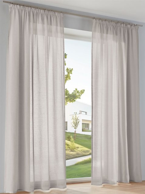 Dekostore Heine Home in Beige, semi-transparentes Stoffpanel aus 100% Polyester - Bild 1