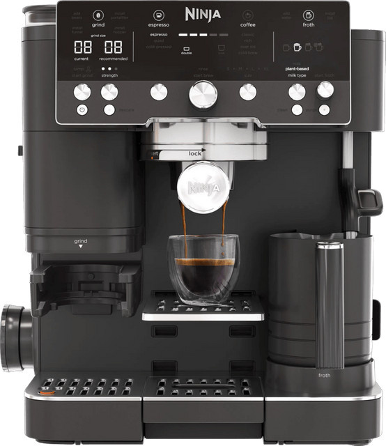 Ninja Luxe Café Premier Siebträger-Espressomaschine in Schwarz mit integrierter Waage und Cold Brew Funktion ES601EUBK - Bild 1