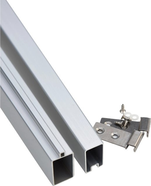 T & J WPC-Steckzaunsystem Skär Start- und Abschlussleiste Silber, H x B x T: 1790 x 40 x 20 mm - Bild 1