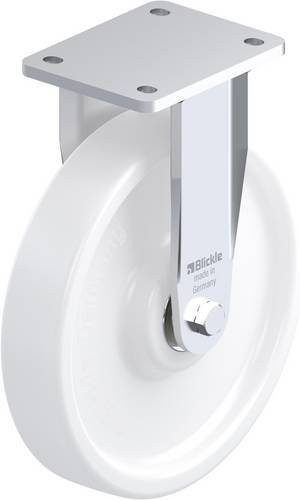Blickle Bockrolle 251K in Weiß mit Stahlgehäuse, Rad-Durchmesser: 250 mm, Tragfähigkeit: 1200 kg - Bild 1