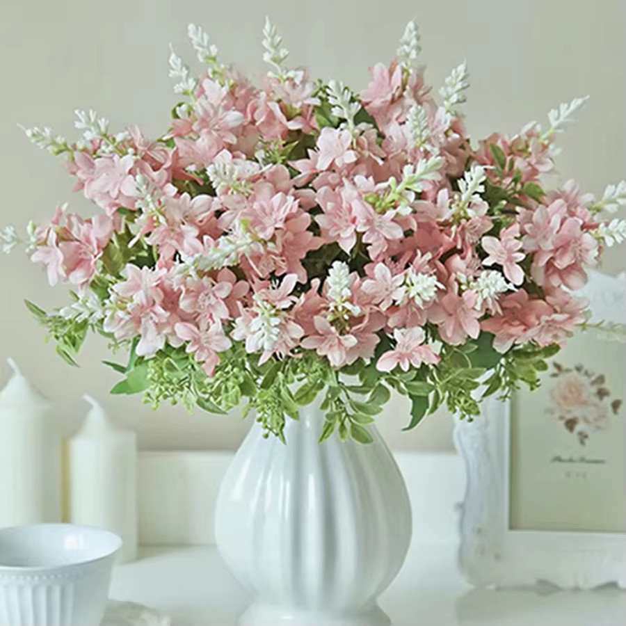 ZQCY Künstliche Yucca Gloriosa Blumen aus Seide in Blau für Hochzeit und Tischdekoration - Bild 1