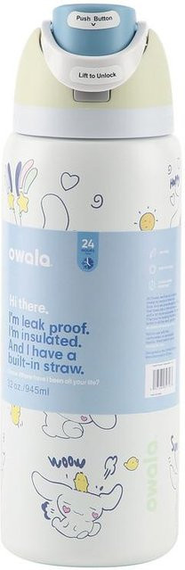 HauteHive Isolierter Edelstahlbecher Big Ears mit Deckel und Strohhalm, Multicolour, 946 ml - Bild 1