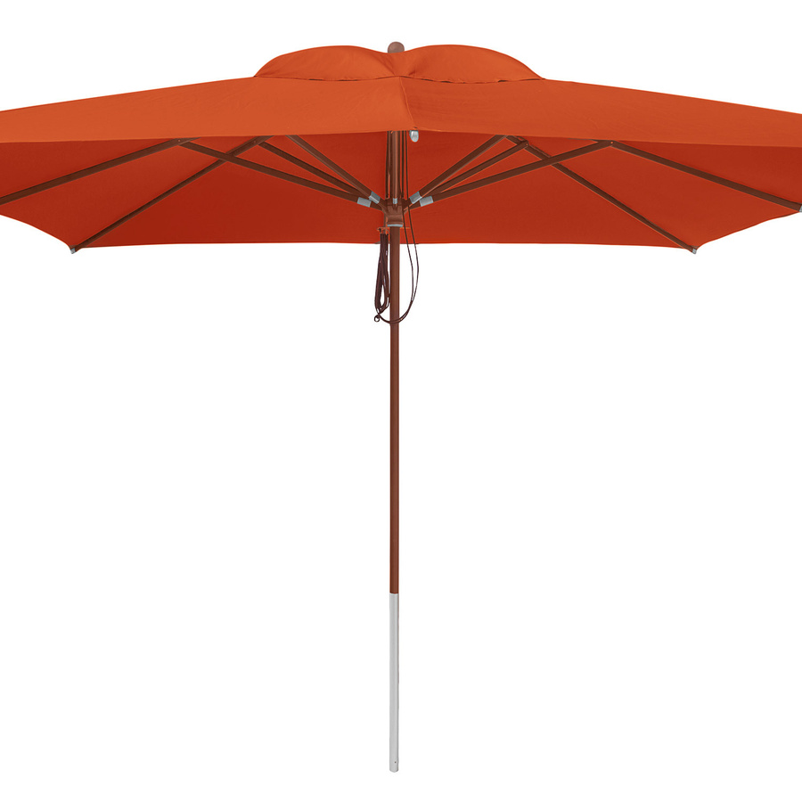 anndora Marktschirm Terracotta mit Holzgestell und Winddach, quadratischer Sonnenschirm mit UV-Schutz UPF 50+, B/T: 400 x 400 cm - Bild 1