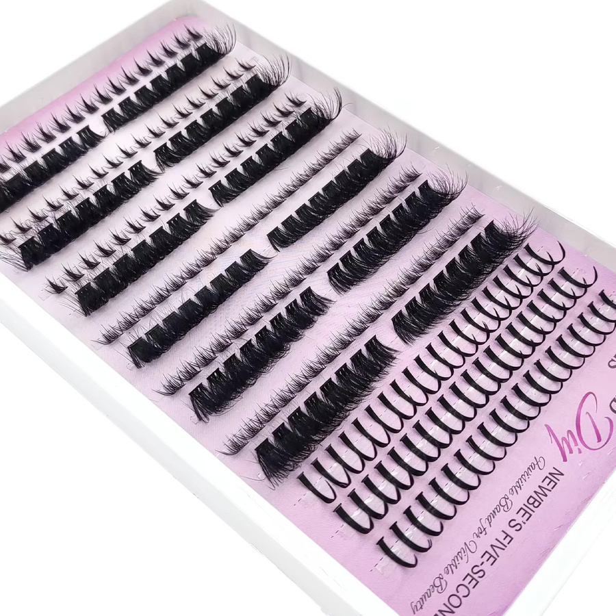AMSDCN Cluster-Wimpern links & rechts, 60D-200D, Volumen-Wimpern-Cluster mit Spikes - Bild 3