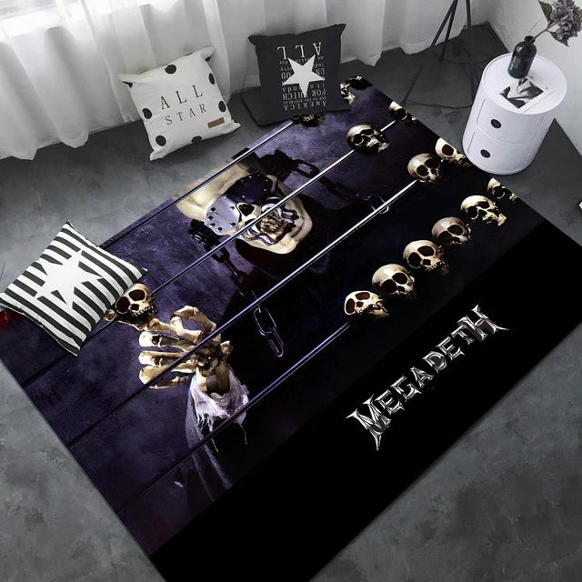 Rutschfeste Megadeth Fußmatte von JGJG in Schwarz, B/B: 50 x 80 cm - Bild 1