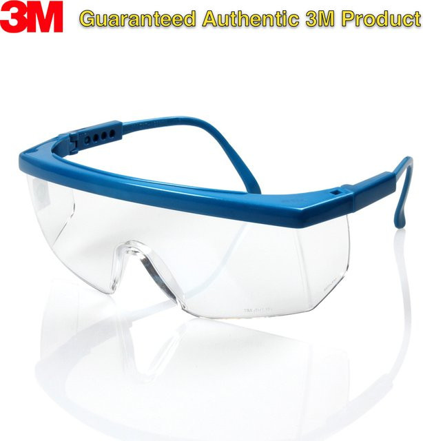 3M 1711AF Anti-Beschlag-Schutzbrille, transparent/blau, winddicht, staubdicht und stoßfest mit UV-Schutz - Bild 1