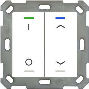 MDT technologies Taster Light 55 2-fach RGBW Szenencontroller in Reinweiß glänzend - Bild 1